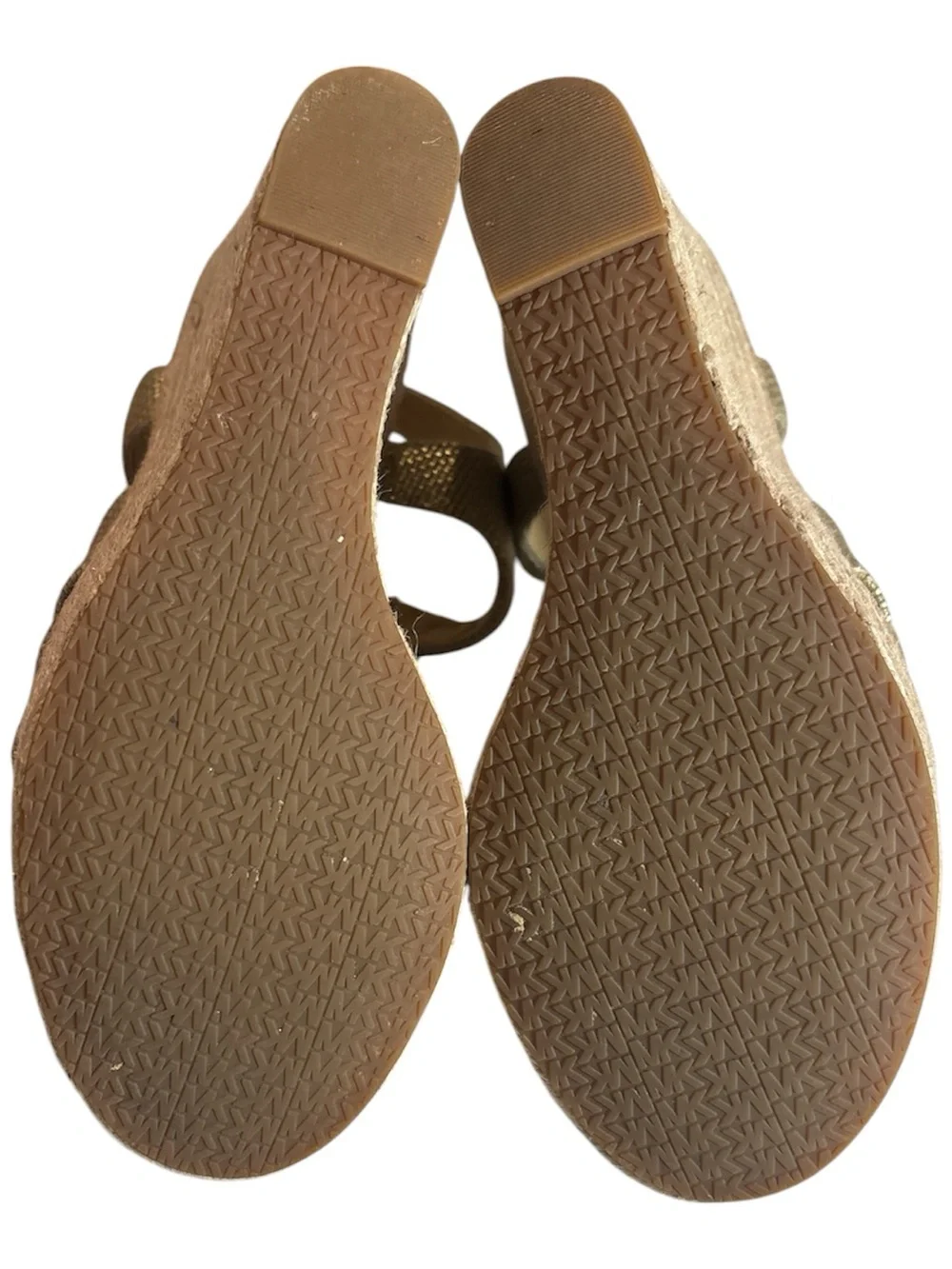 MICHAEL Michael Kors Gold Berkeley Metallic Zip Wedge Sandals